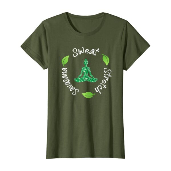 Funny Hippie Sweat Streatch Savasana Repeat Yoga Quote T-Shirt