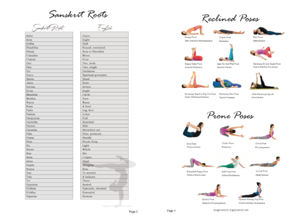 yoga class planner interior views