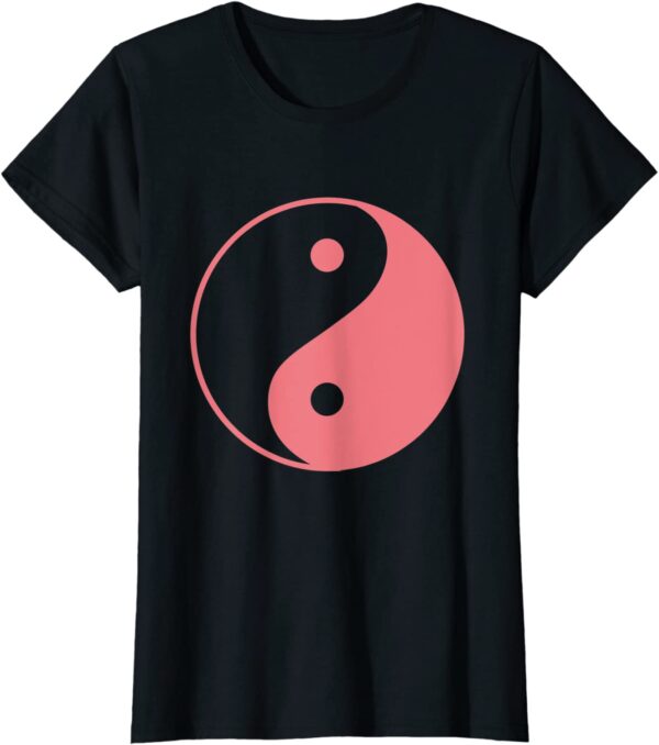 Pink Yin Yang Symbol Balance Spiritual T-Shirt