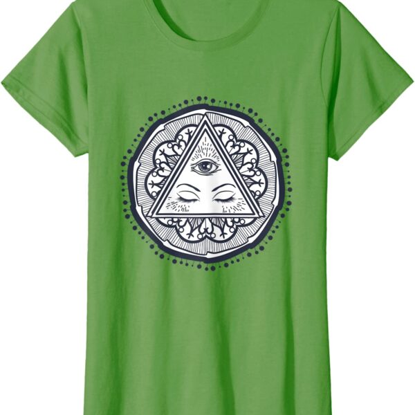 Third Eye Chakra Black & White Zen Mandala Yoga Meditation T-Shirt
