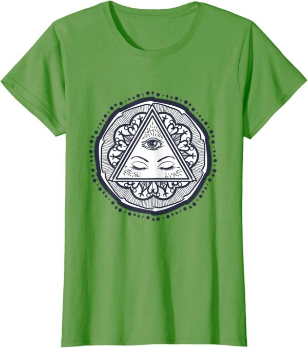 Third Eye Chakra Black & White Zen Mandala Yoga Meditation T-Shirt