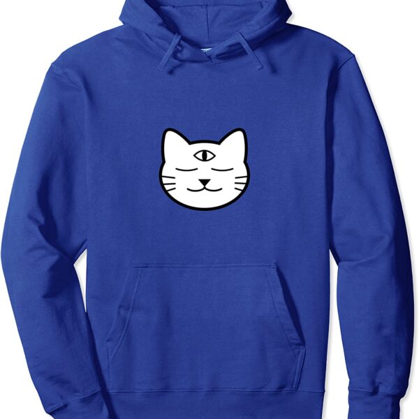 Three-Eyed Cat Third Eye Chakra Yoki Mascot Yoga Meditation Pullover Hoodie