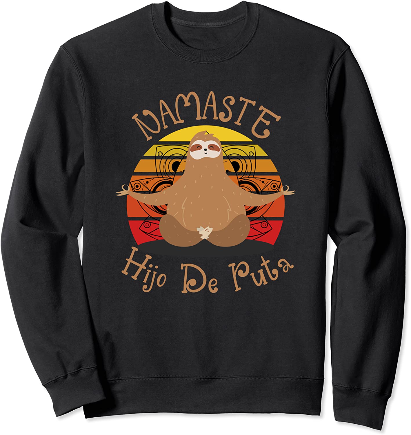 yoga, vintage, hippies, sloth, namaste, hijo, de, puta, meditation, yogi, republic