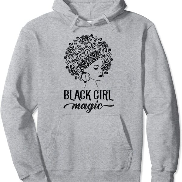 Zen Afro Yoga Mandala Black Girl Magic BLM Inspired Art Pullover Hoodie