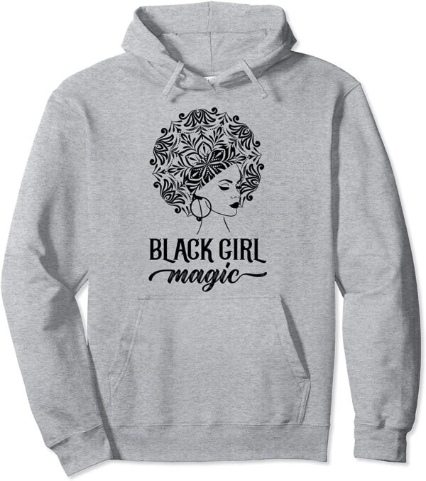 Zen Afro Yoga Mandala Black Girl Magic BLM Inspired Art Pullover Hoodie