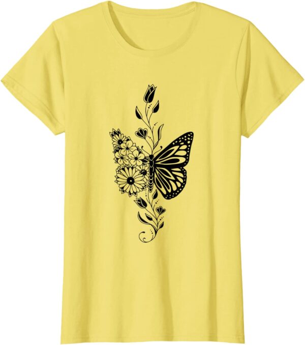 Zen Butterfly Flower Mandala Hippie Meditation T-Shirt