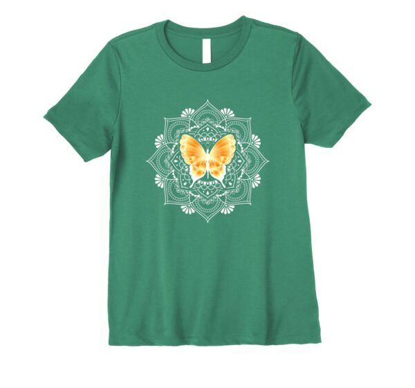 Zen Butterfly Lotus Flower Mandala Hippie Meditation Premium T-Shirt