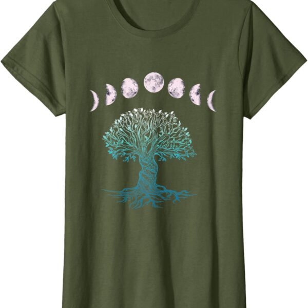 Zen Celtic Tree of Life Moon Phases Yggdrasill Viking T-Shirt