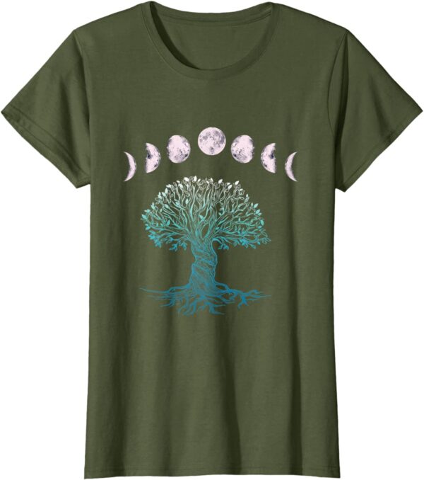 Zen Celtic Tree of Life Moon Phases Yggdrasill Viking T-Shirt