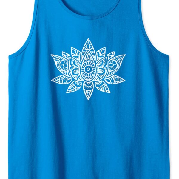 Zen Lotus Flower Mandala Sacred Yoga Hand Sketch Tank Top