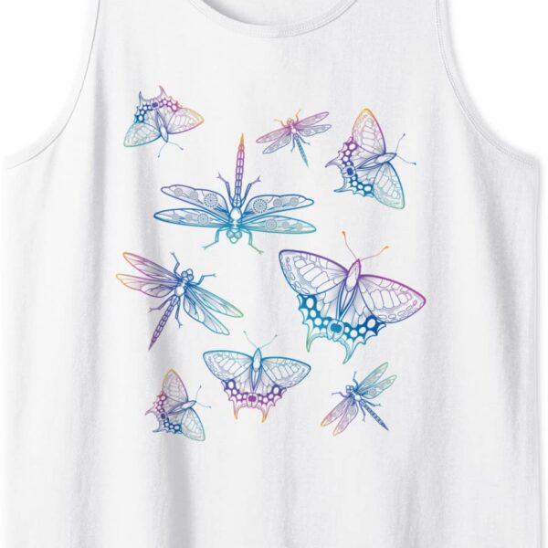 Dragonflies Butterflies Colorful Mandala Zen Insects Hippie Tank Top