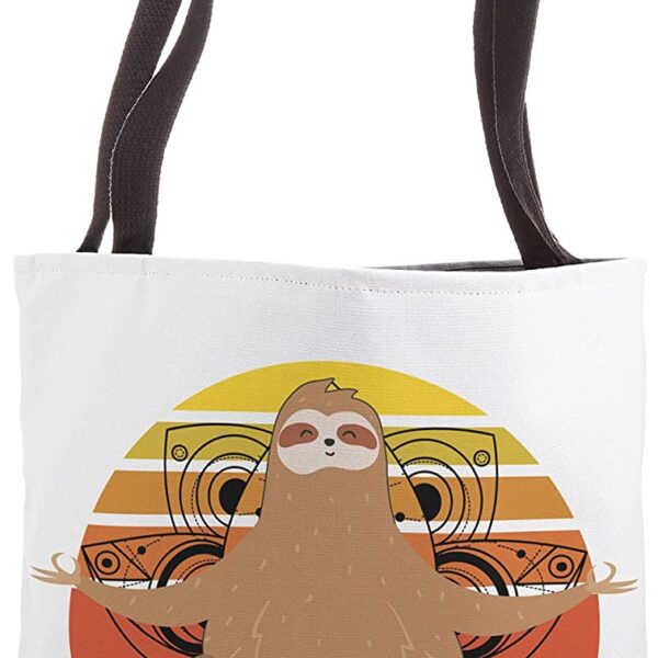 Funny Sloth Yoga Meditating Namaste Vintage Tote Bag