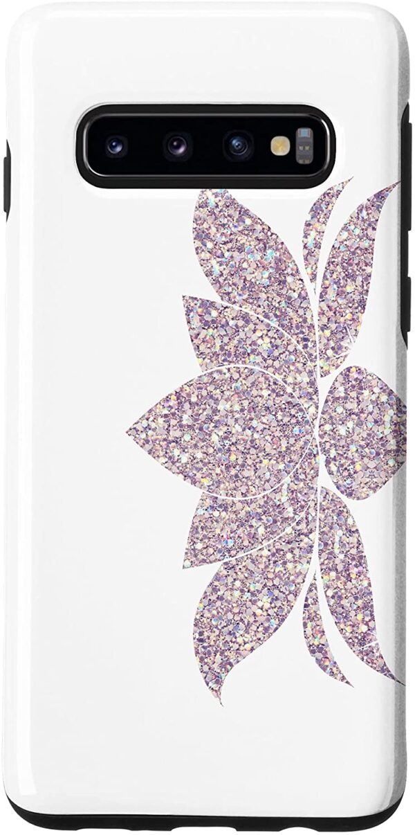 Galaxy S10 Zen Lotus Flower with Pink Bling Glitter Case