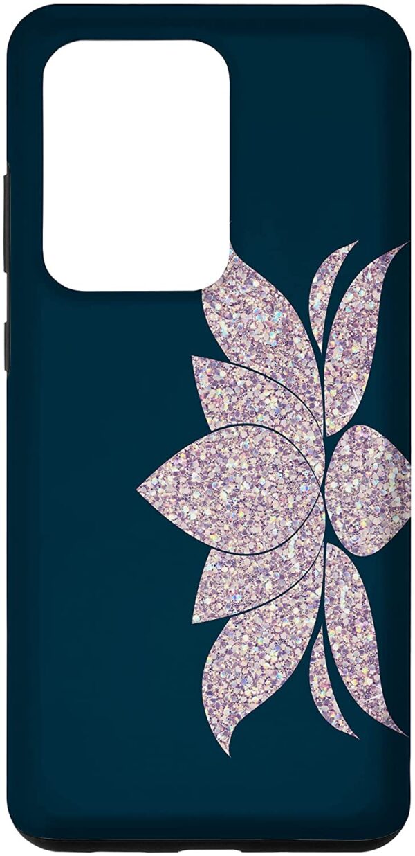 Galaxy S20 Ultra Zen Lotus Flower with Pink Bling Glitter Case