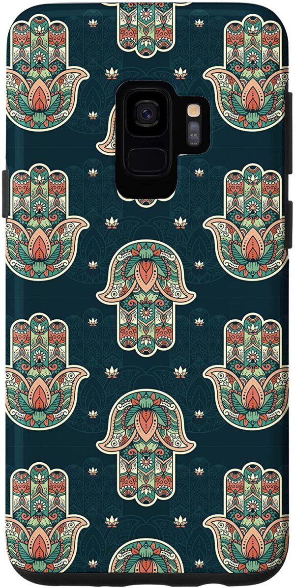 Galaxy S9 Hamsa Hand of Fatima Evil Eye Mandala Pattern Spiritual Case