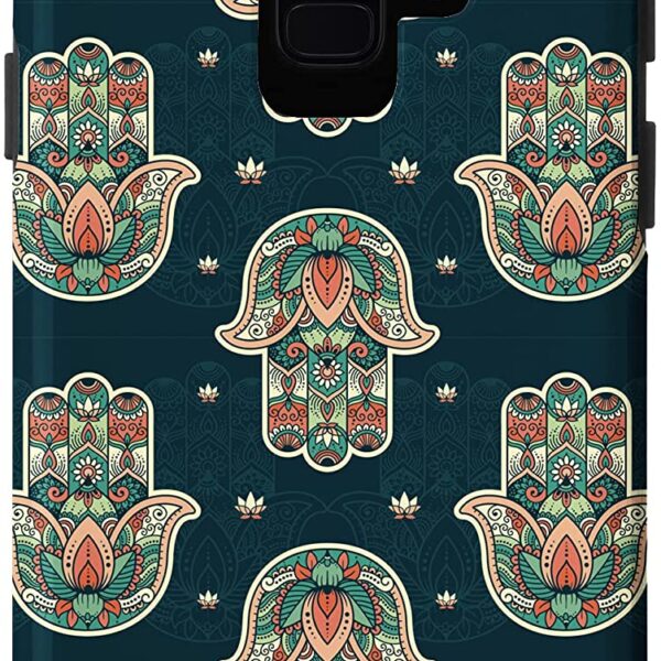 Galaxy S9 Hamsa Hand of Fatima Evil Eye Mandala Pattern Spiritual Case