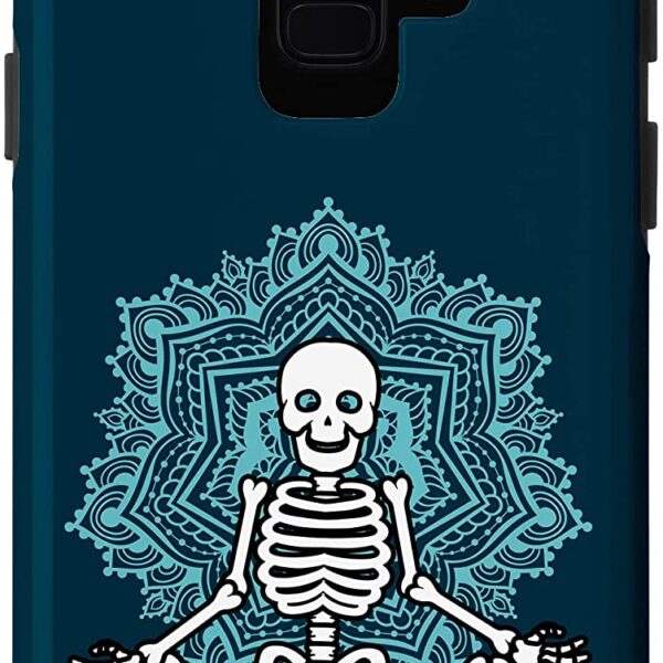 Galaxy S9 Skeleton Yoga Zen Lotus Mandala Namaste Halloween Case