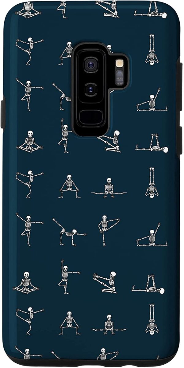 Galaxy S9+ Cute Skeleton Yoga Pattern Funny Namaste Halloween Case