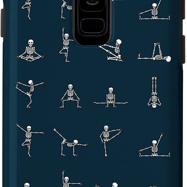 Galaxy S9+ Cute Skeleton Yoga Pattern Funny Namaste Halloween Case