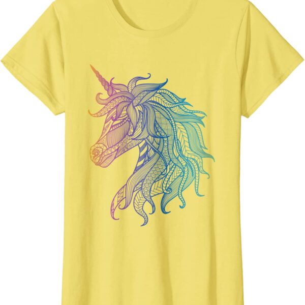Unicorn Mandala Magical Zen Spiritual Meditative T-Shirt