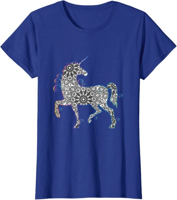 Unicorn Mandala Magical Zen Spiritual Meditative T-Shirt