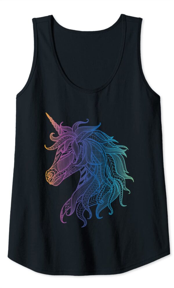 Unicorn Mandala Magical Zen Spiritual Meditative Tank Top