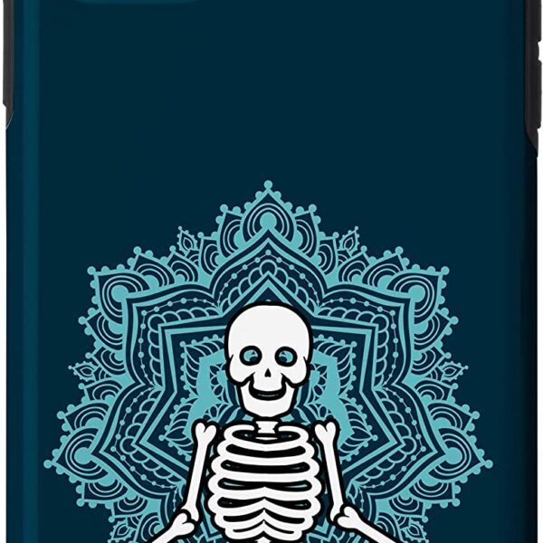 iPhone 11 Pro Max Skeleton Yoga Zen Lotus Mandala Namaste Halloween Case