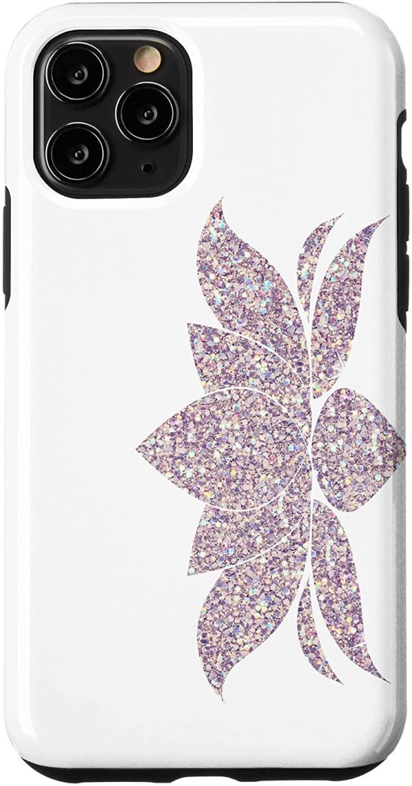 iPhone 11 Pro Zen Lotus Flower with Pink Bling Glitter Case