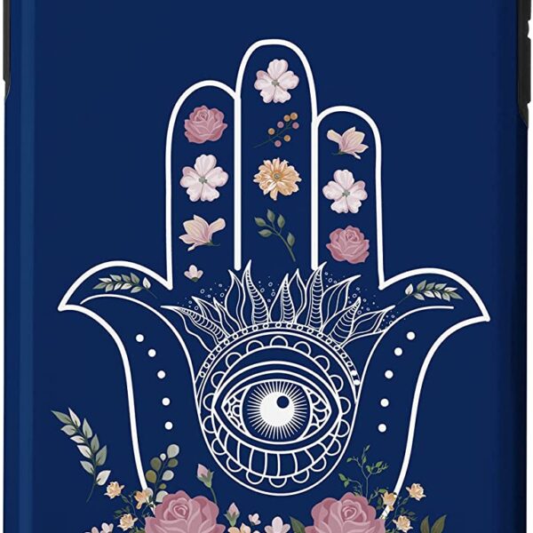 iPhone XS Max Hamsa Hand of Fatima Evil Eye Charm Flowers Zen Spiritual Case