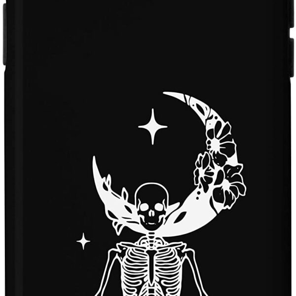 iPhone X/XS Skeleton Yoga with Cresent Moon Zen Halloween Yoga Case