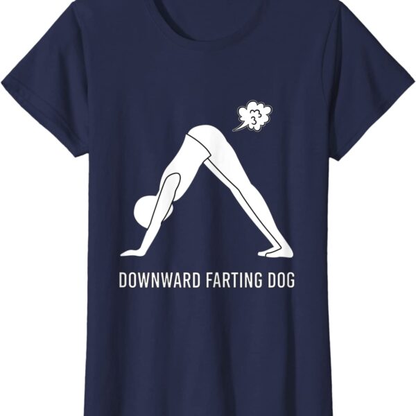 Downward Farting Dog Funny Yoga Fart Downdog T-Shirt-productor-mockup