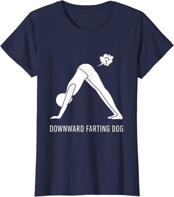Downward Farting Dog Funny Yoga Fart Downdog T-Shirt-productor-mockup