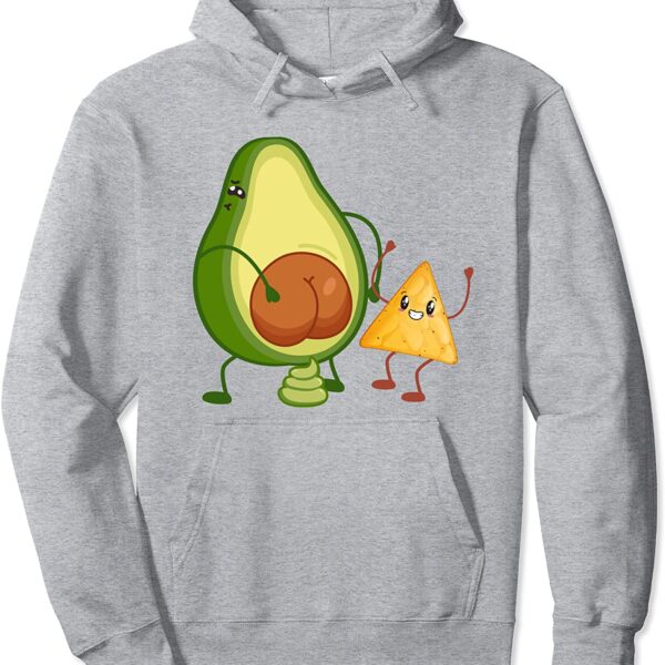 Cute Avocado Butt Pooping Guacamole with Tortilla Funny Pullover Hoodie