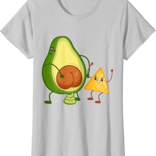 Cute Avocado Butt Pooping Guacamole with Tortilla Funny T-Shirt