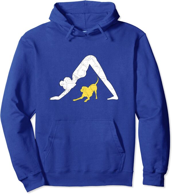 Downdog Yoga Downward Facing Dog Yoga Pose Funny Puppy Lover Pullover Hoodie
