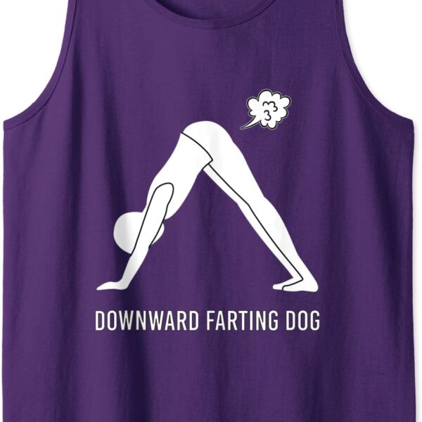 Downward Farting Dog Funny Yoga Fart Downdog Tank Top