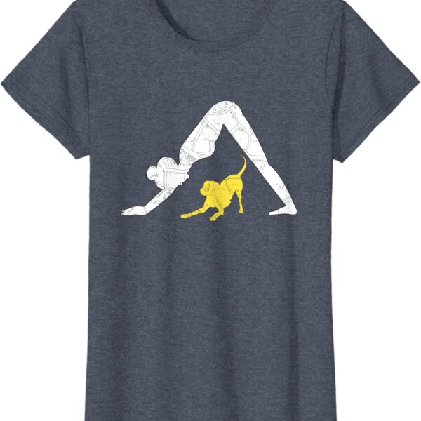 Womens Downdog Yoga Downward Facing Dog Yoga Pose Funny Puppy Lover T-Shirt