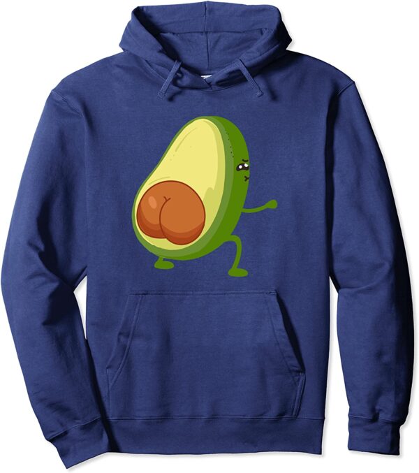 Funny Avocado Butt Squating Glute Workout Cute & Sexy Pullover Hoodie