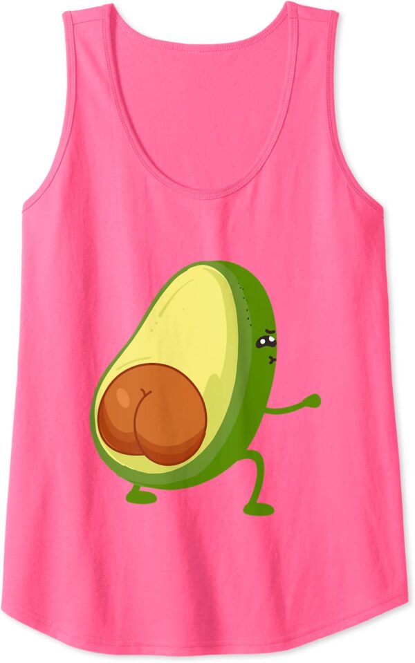 Funny Avocado Butt Squating Glute Workout Cute & Sexy Tank Top